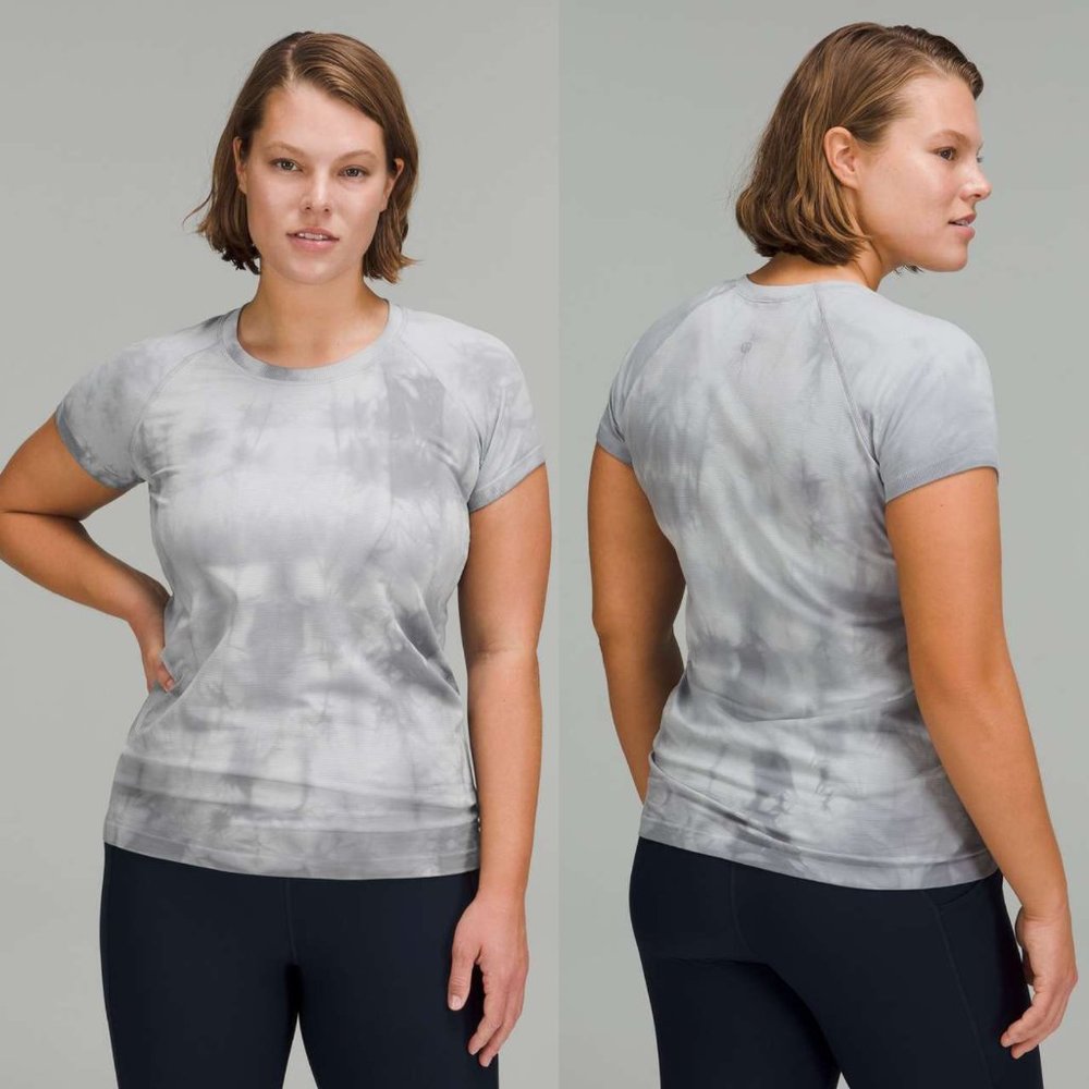 Lululemon Swiftly Tech Short Sleeve Shirt Marble Dye Rhino Grey